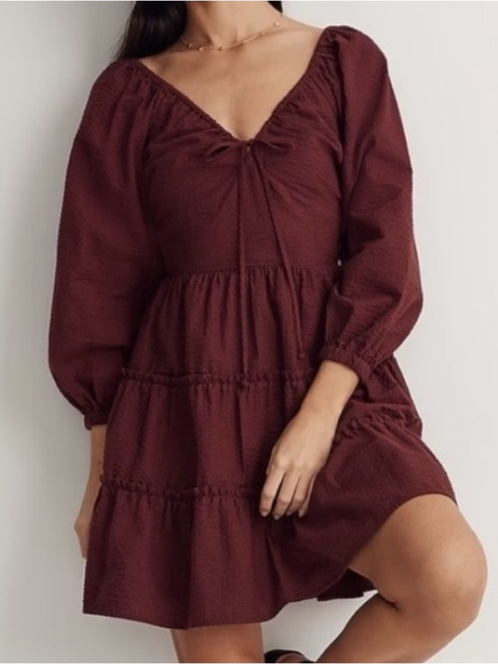 Madewell Amalia Tiered Mini Dress – Size 4 NWT